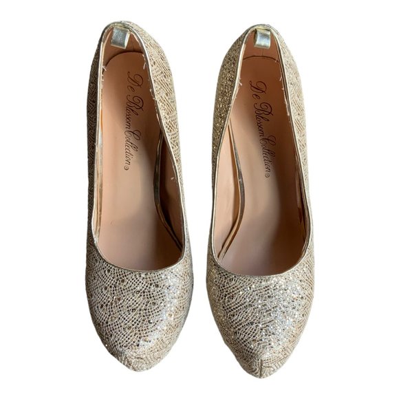 De Blossom Collection Bling platform heels \ Size 9 - Picture 9 of 13